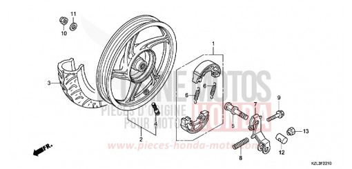 ROUE ARRIERE NSC110MPDC de 2012